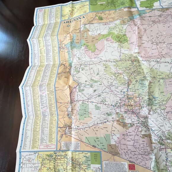 Arizona New Mexico State Map Transportation Travel Highway Map 2018 AAA - Picture 10 of 12